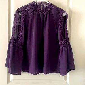 Charlotte russe cold-shoulder Purple top